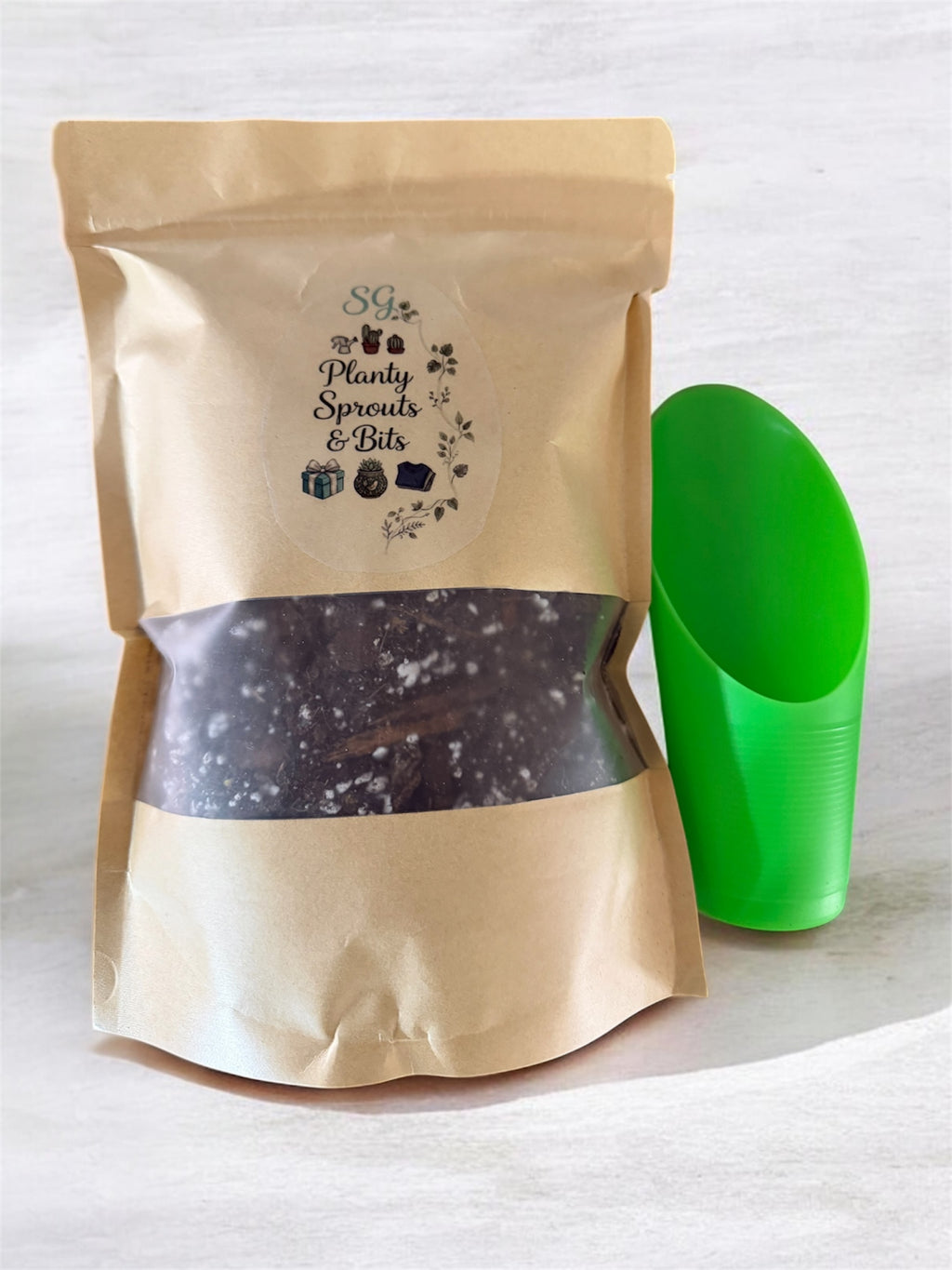 Houseplant Starter Set – Soil, Scoop & 4” Plant